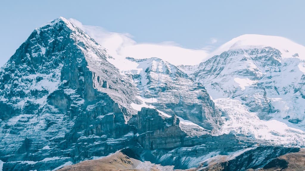 Swiss alpine mountain peaks